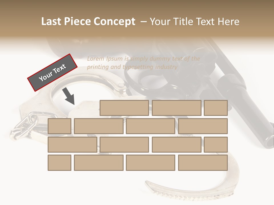 Two Revolvers And A Gun On A White Background PowerPoint Template