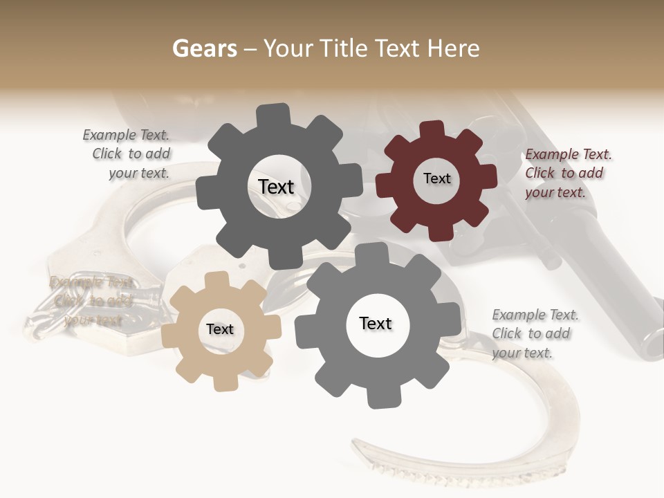 Two Revolvers And A Gun On A White Background PowerPoint Template