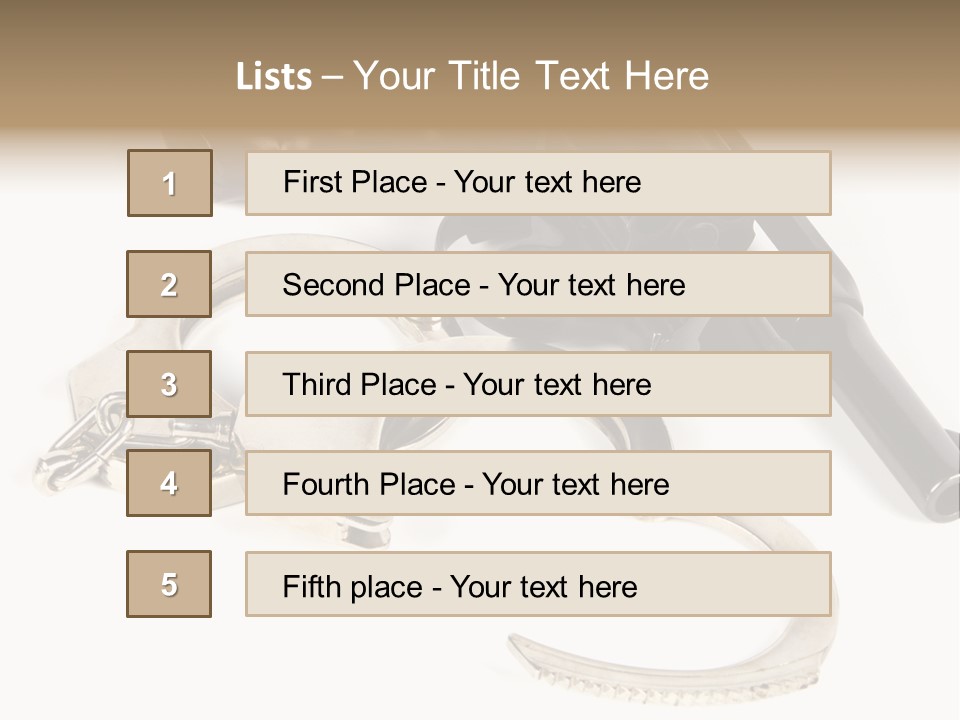 Two Revolvers And A Gun On A White Background PowerPoint Template