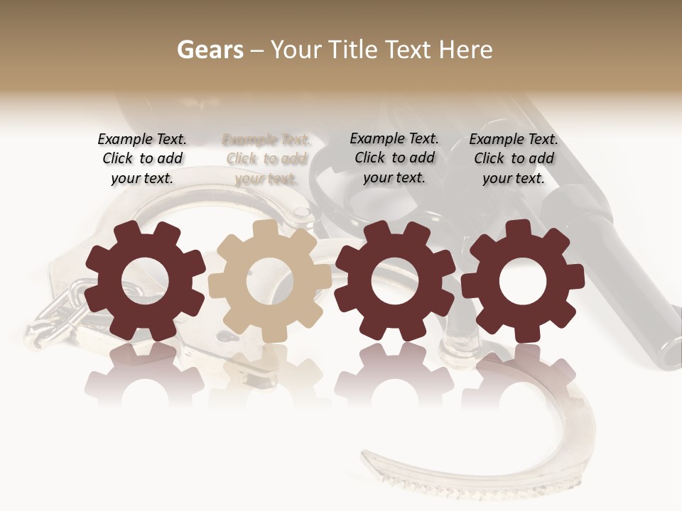 Two Revolvers And A Gun On A White Background PowerPoint Template