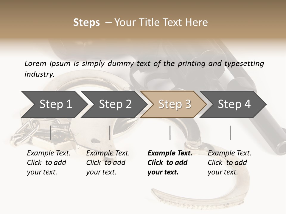 Two Revolvers And A Gun On A White Background PowerPoint Template