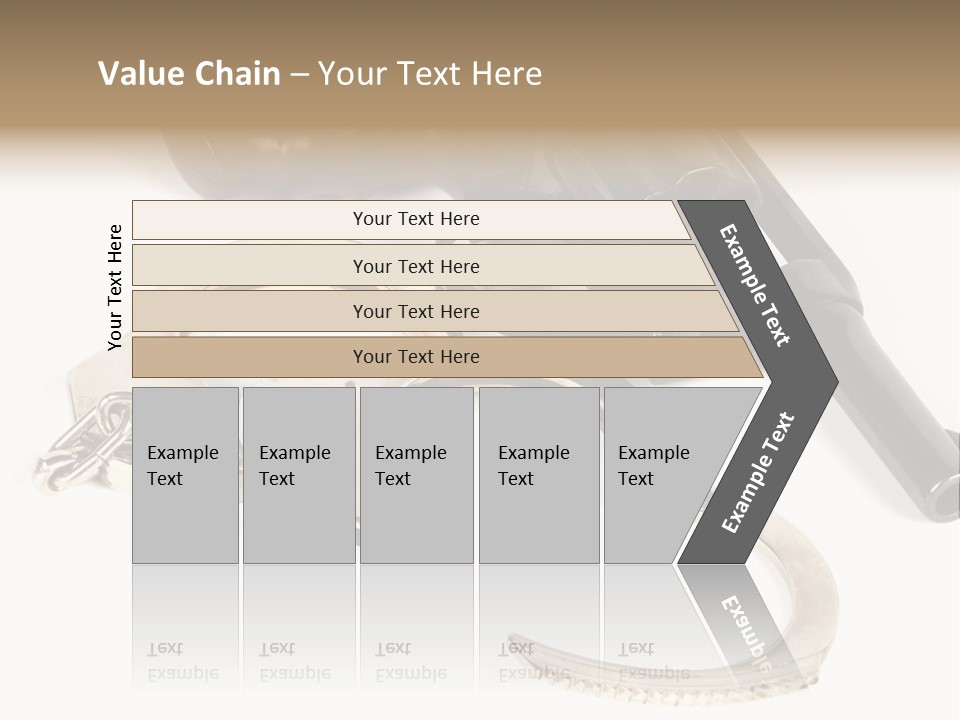 Two Revolvers And A Gun On A White Background PowerPoint Template
