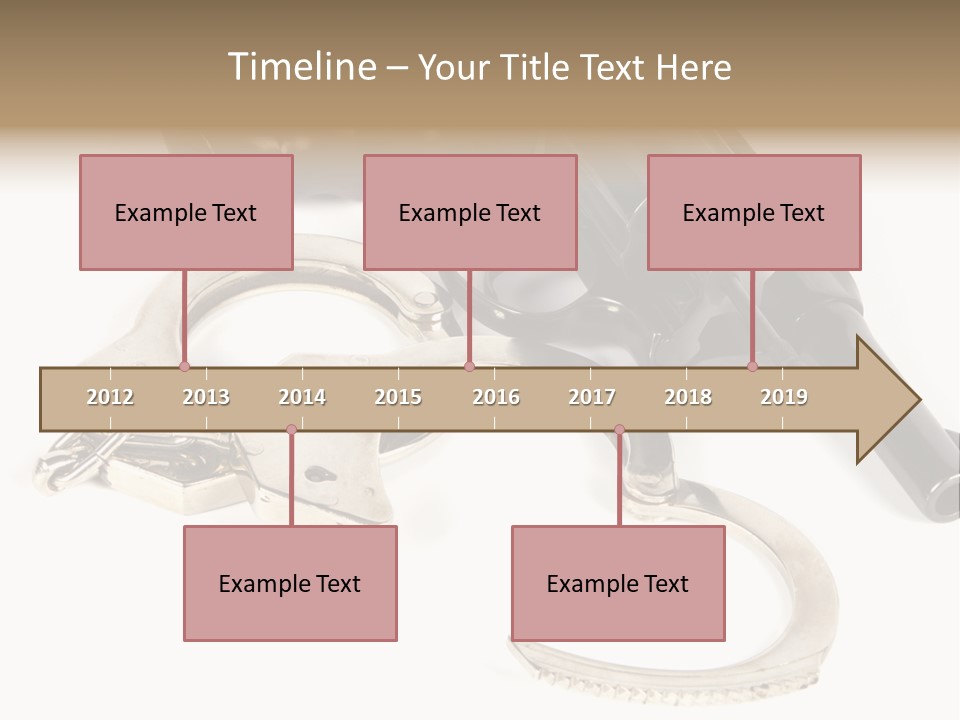 Two Revolvers And A Gun On A White Background PowerPoint Template