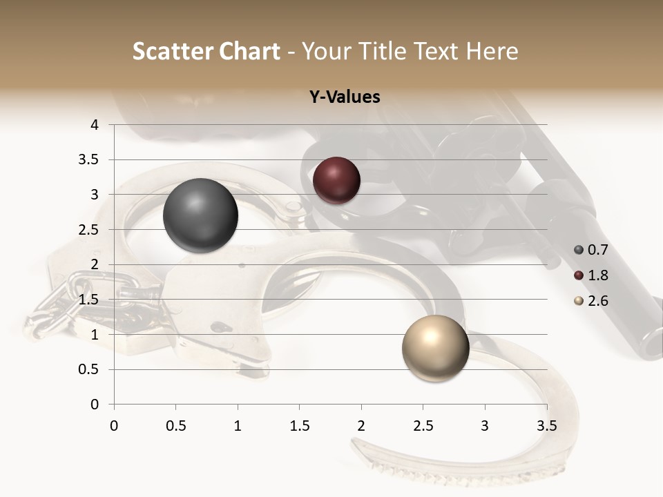 Two Revolvers And A Gun On A White Background PowerPoint Template