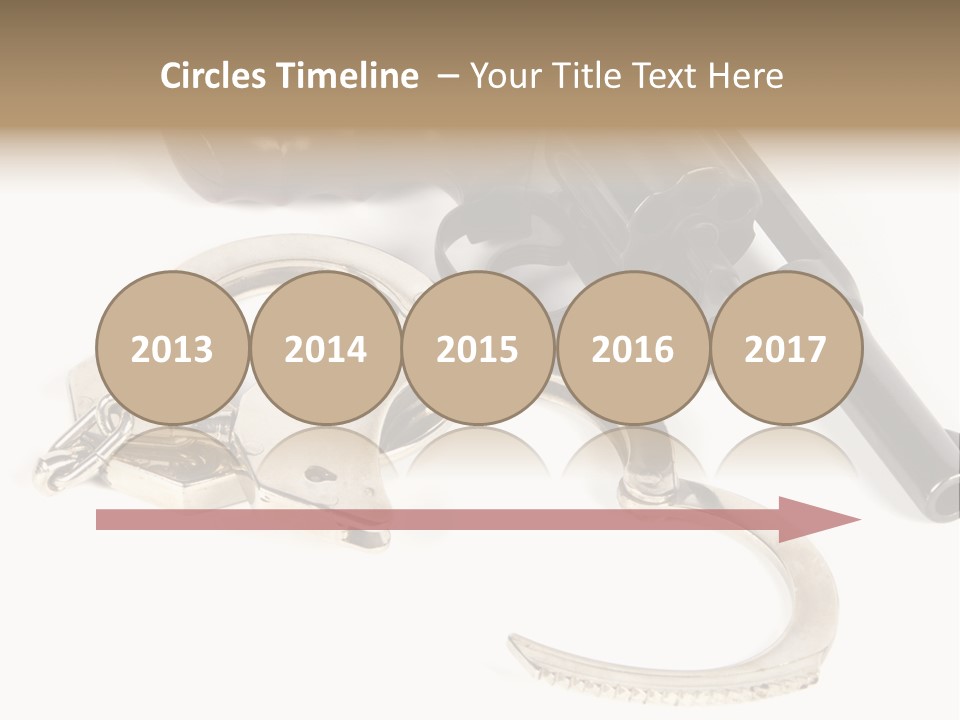 Two Revolvers And A Gun On A White Background PowerPoint Template