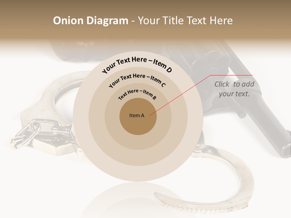 Two Revolvers And A Gun On A White Background PowerPoint Template