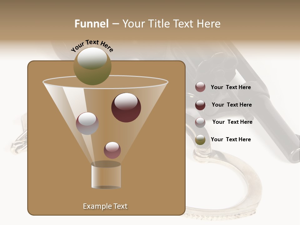 Two Revolvers And A Gun On A White Background PowerPoint Template