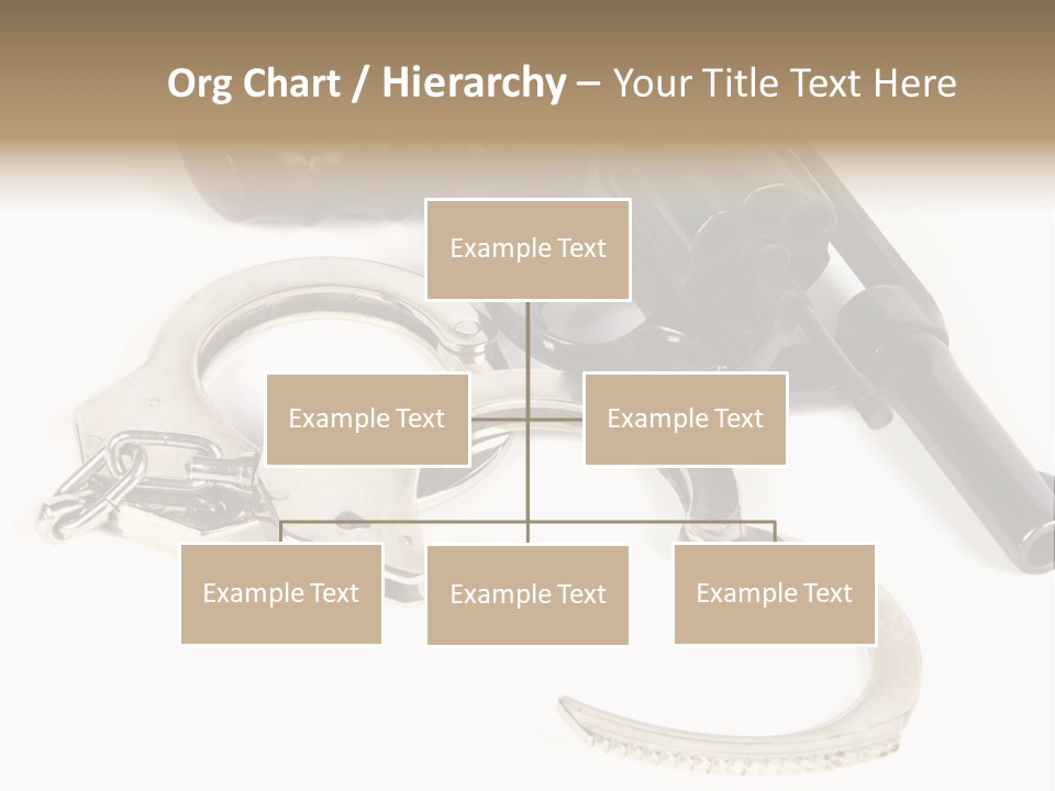 Two Revolvers And A Gun On A White Background PowerPoint Template