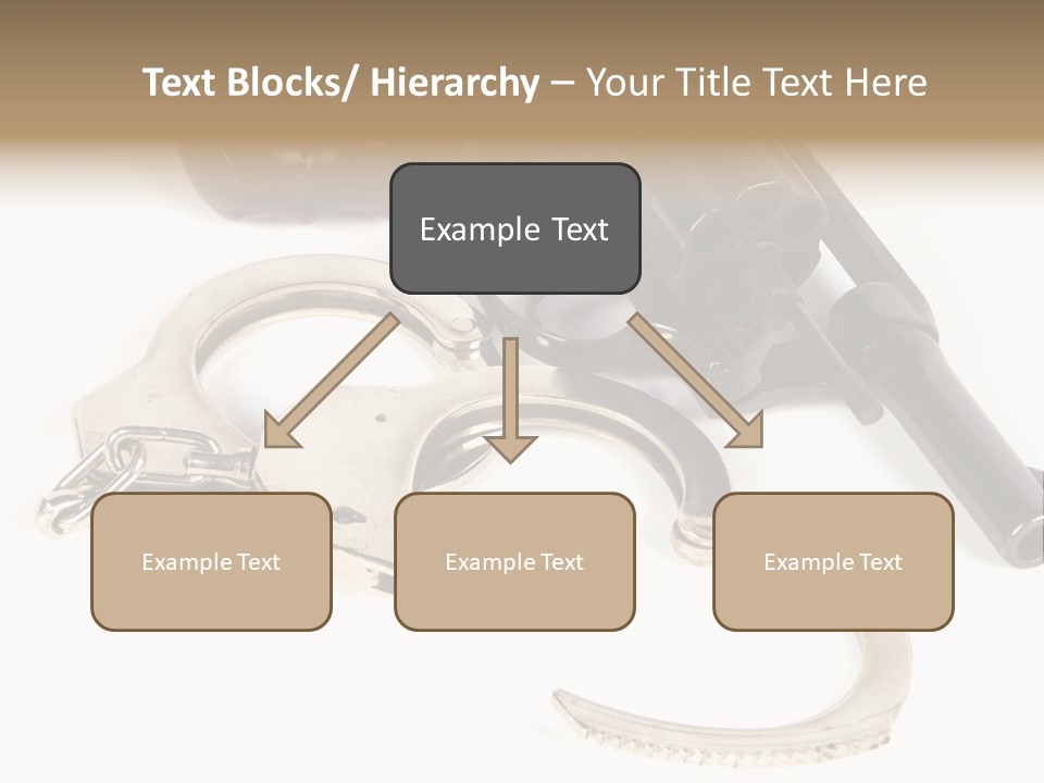 Two Revolvers And A Gun On A White Background PowerPoint Template