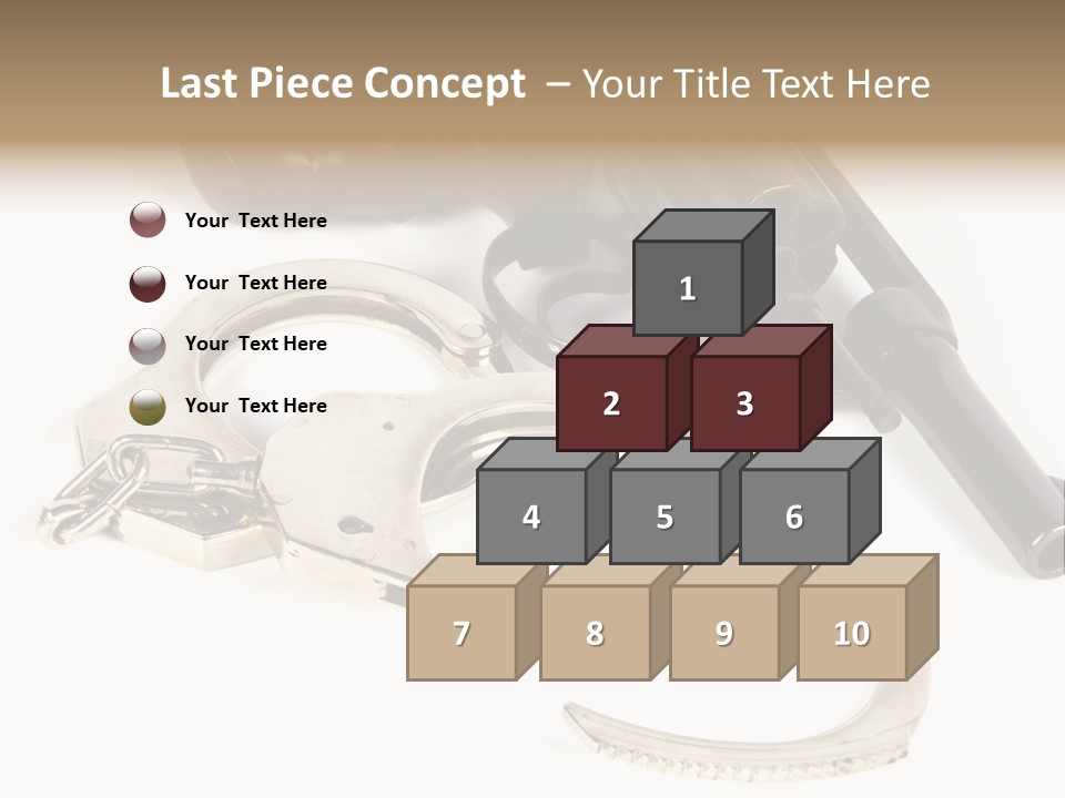 Two Revolvers And A Gun On A White Background PowerPoint Template