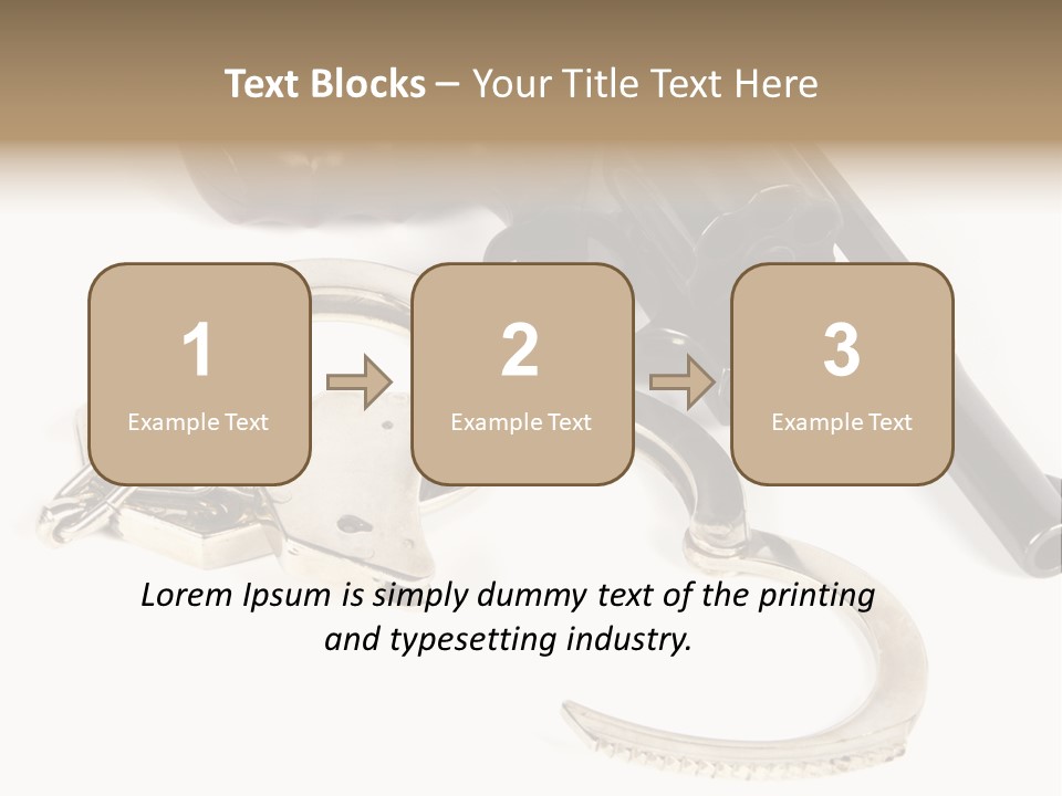 Two Revolvers And A Gun On A White Background PowerPoint Template