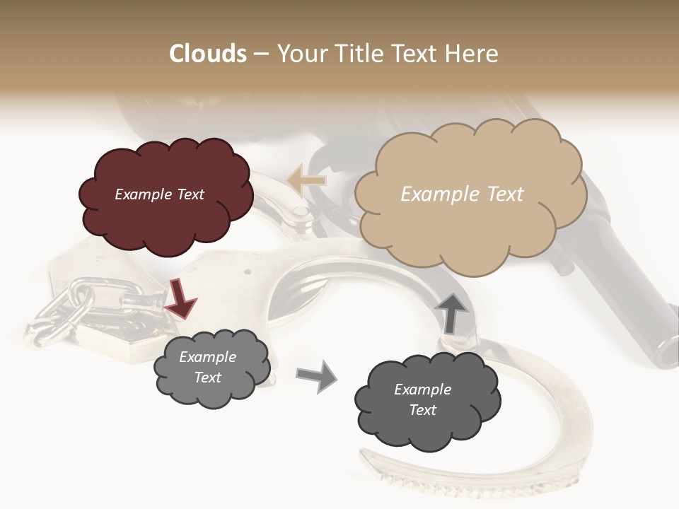 Two Revolvers And A Gun On A White Background PowerPoint Template