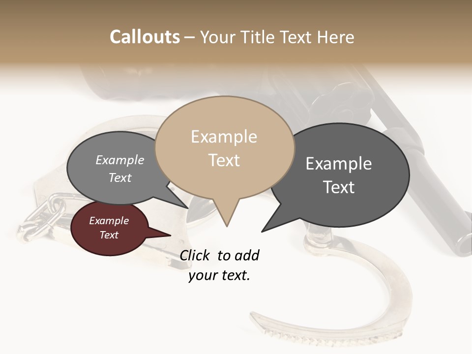 Two Revolvers And A Gun On A White Background PowerPoint Template