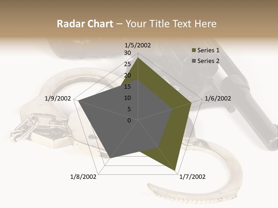 Two Revolvers And A Gun On A White Background PowerPoint Template