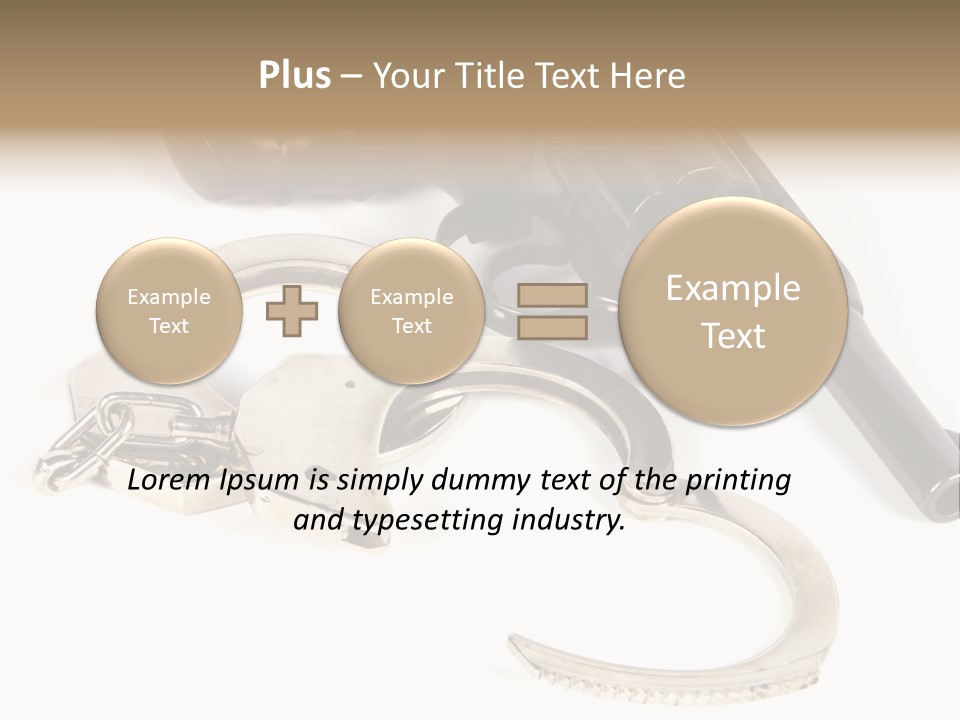 Two Revolvers And A Gun On A White Background PowerPoint Template