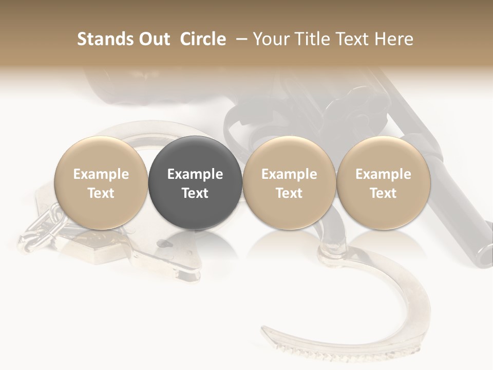 Two Revolvers And A Gun On A White Background PowerPoint Template