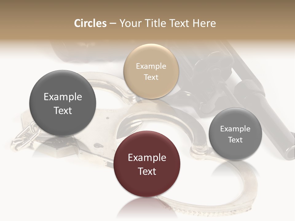 Two Revolvers And A Gun On A White Background PowerPoint Template