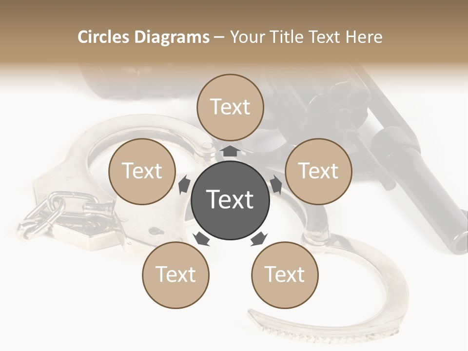 Two Revolvers And A Gun On A White Background PowerPoint Template