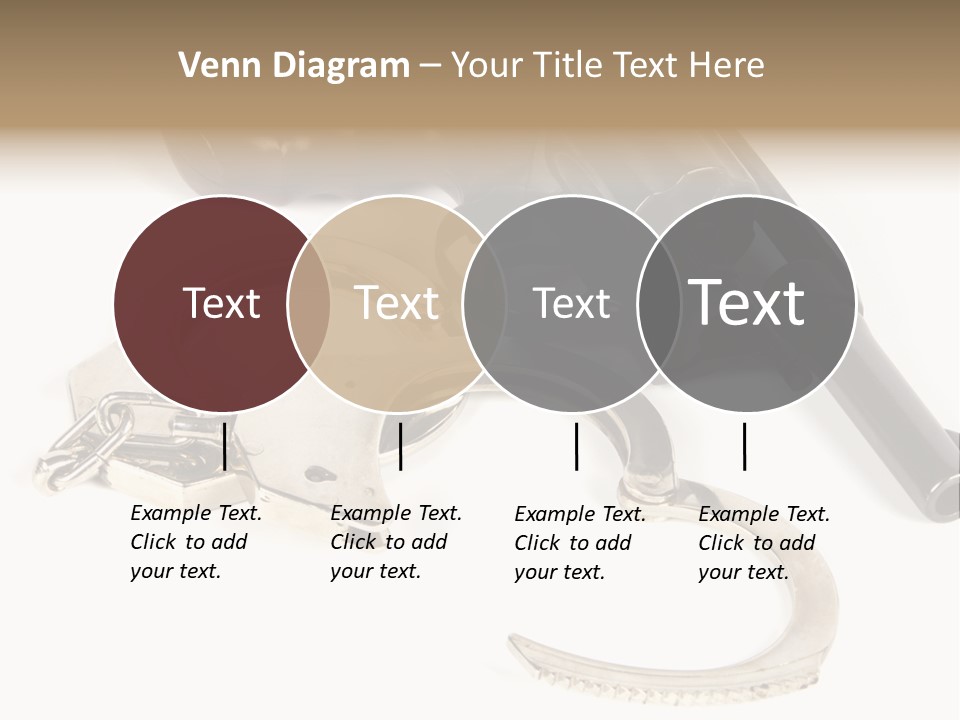 Two Revolvers And A Gun On A White Background PowerPoint Template
