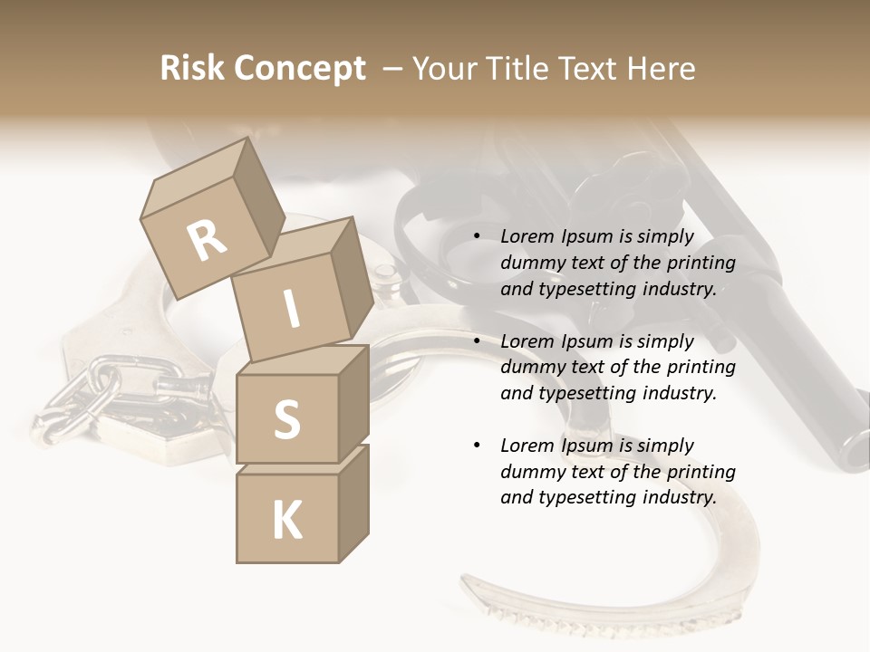 Two Revolvers And A Gun On A White Background PowerPoint Template