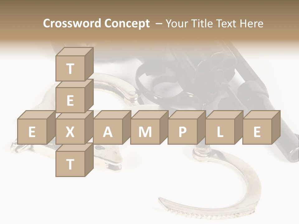 Two Revolvers And A Gun On A White Background PowerPoint Template