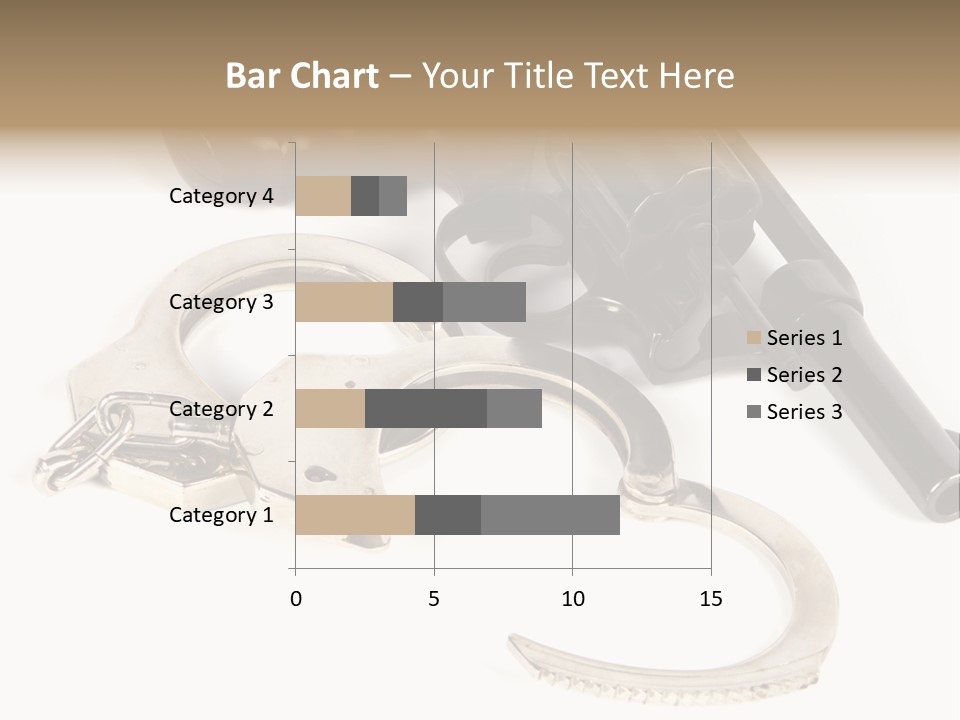 Two Revolvers And A Gun On A White Background PowerPoint Template