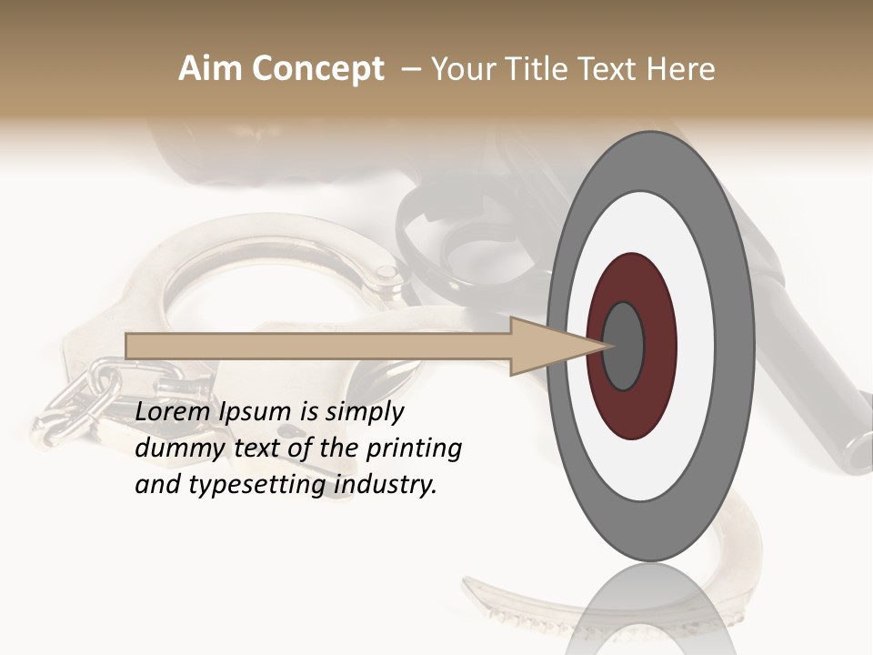 Two Revolvers And A Gun On A White Background PowerPoint Template