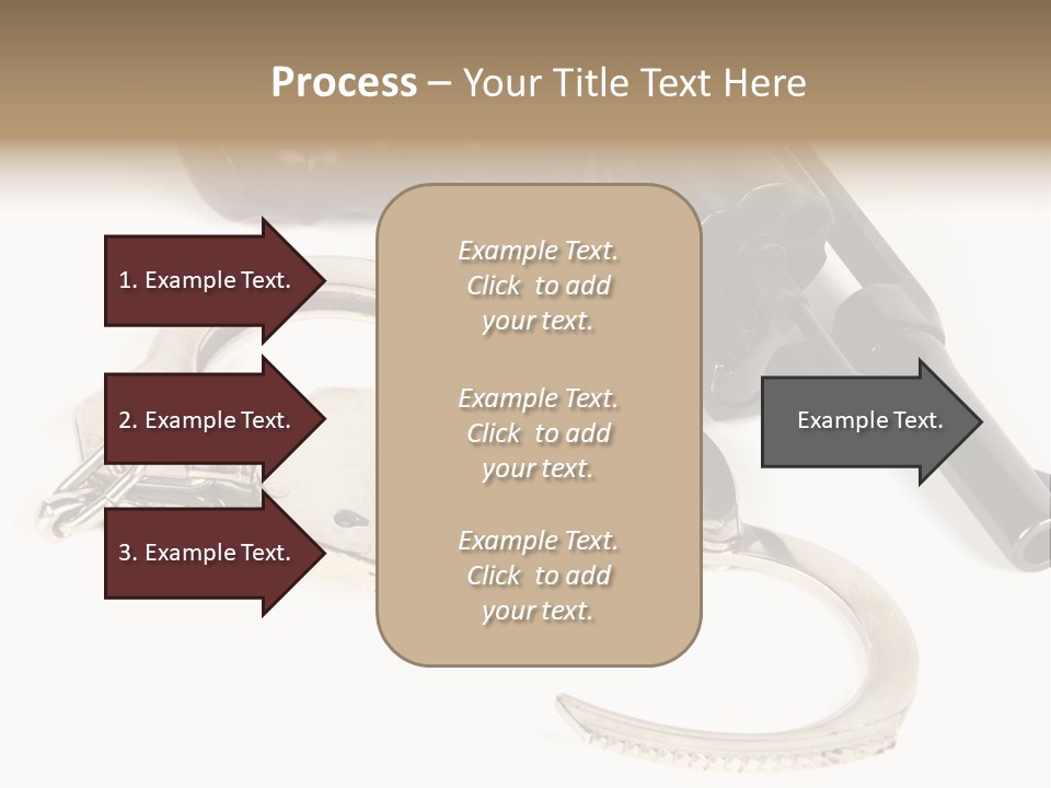 Two Revolvers And A Gun On A White Background PowerPoint Template
