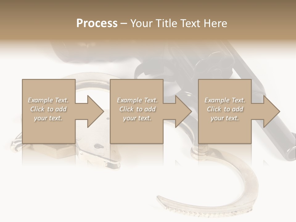 Two Revolvers And A Gun On A White Background PowerPoint Template