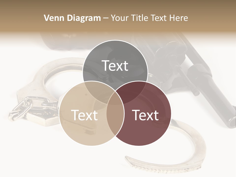 Two Revolvers And A Gun On A White Background PowerPoint Template