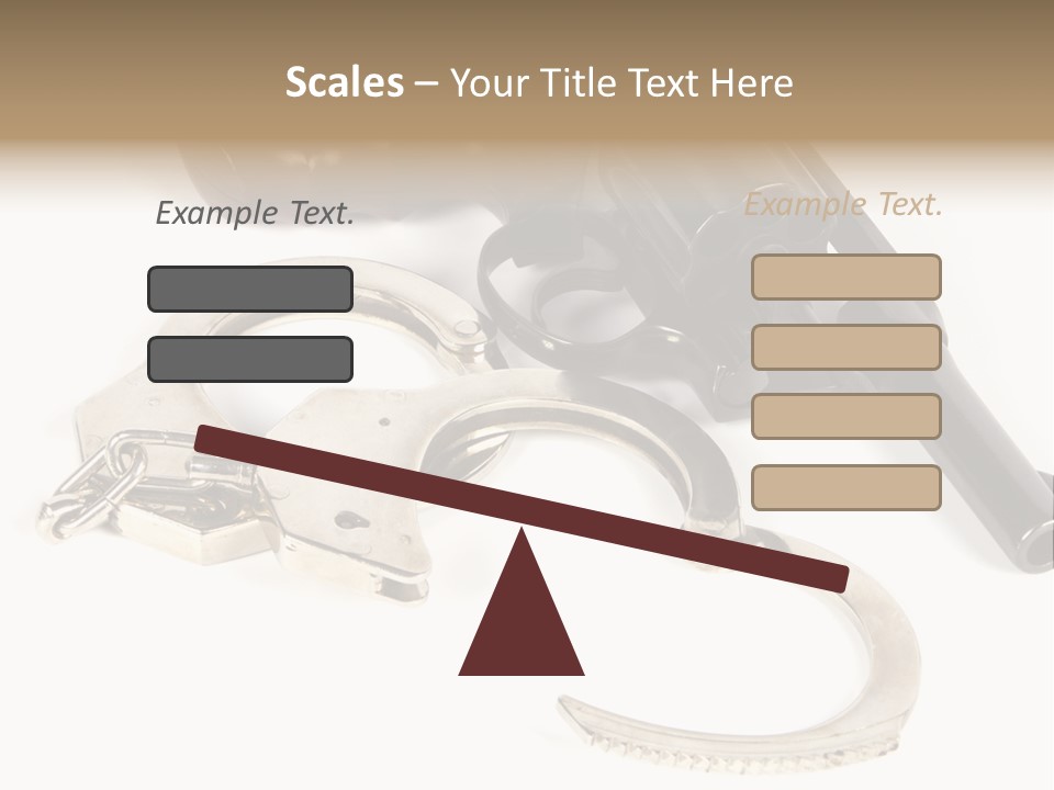 Two Revolvers And A Gun On A White Background PowerPoint Template