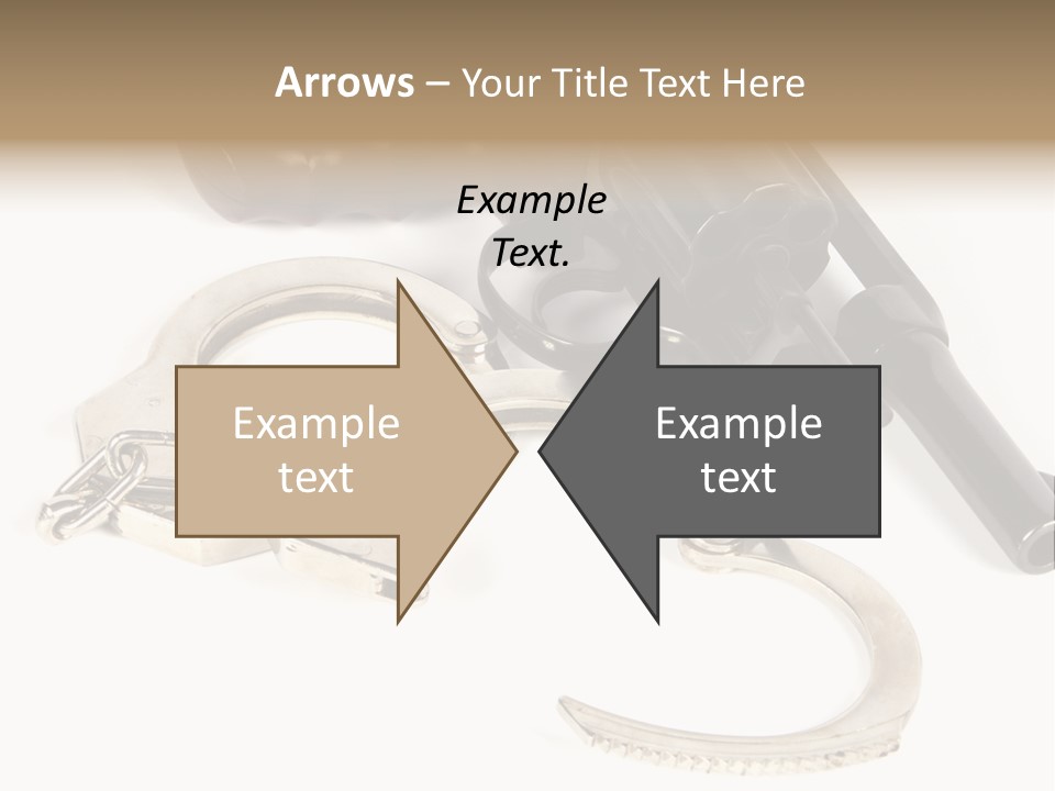 Two Revolvers And A Gun On A White Background PowerPoint Template