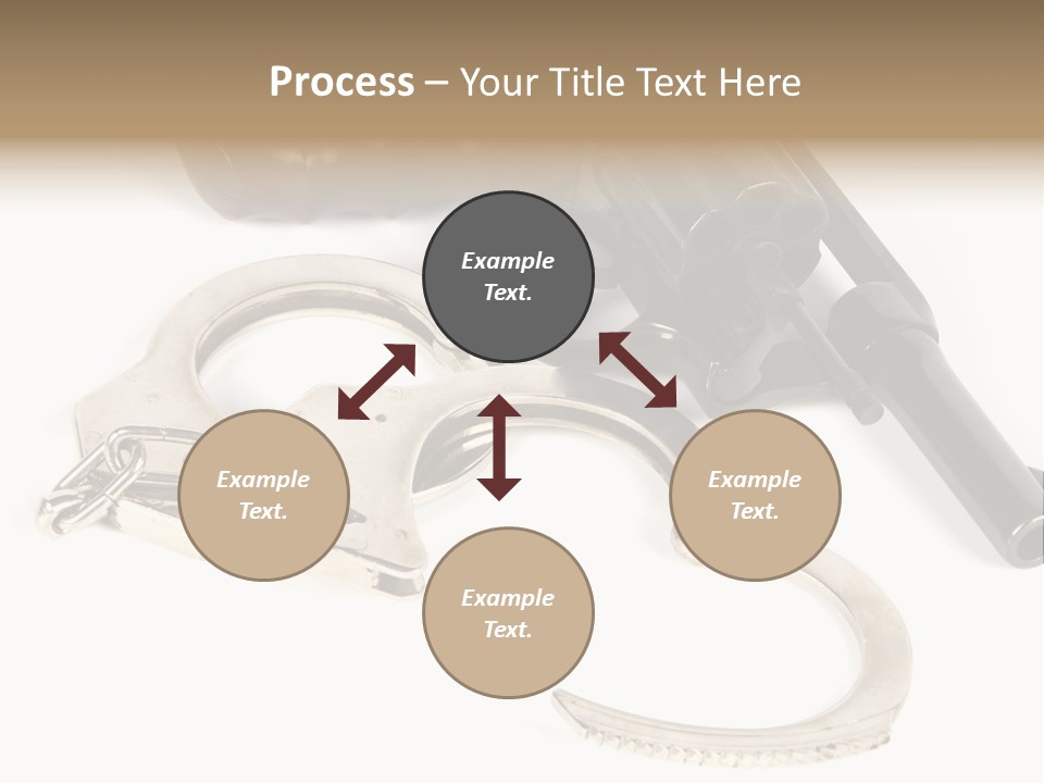 Two Revolvers And A Gun On A White Background PowerPoint Template