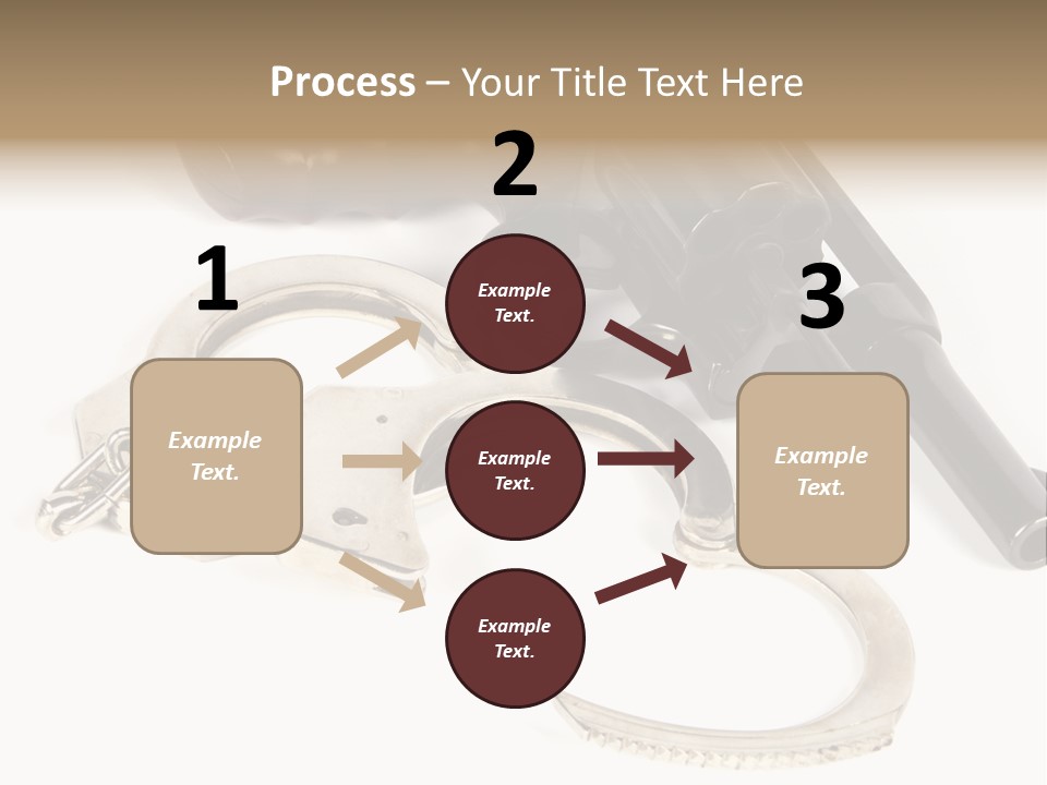 Two Revolvers And A Gun On A White Background PowerPoint Template