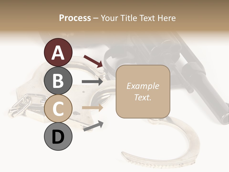 Two Revolvers And A Gun On A White Background PowerPoint Template