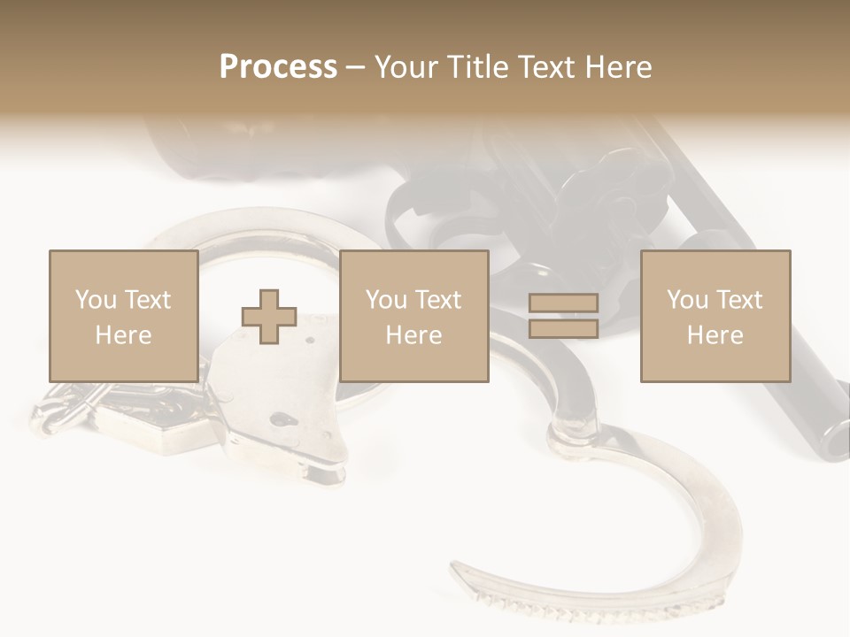 Two Revolvers And A Gun On A White Background PowerPoint Template