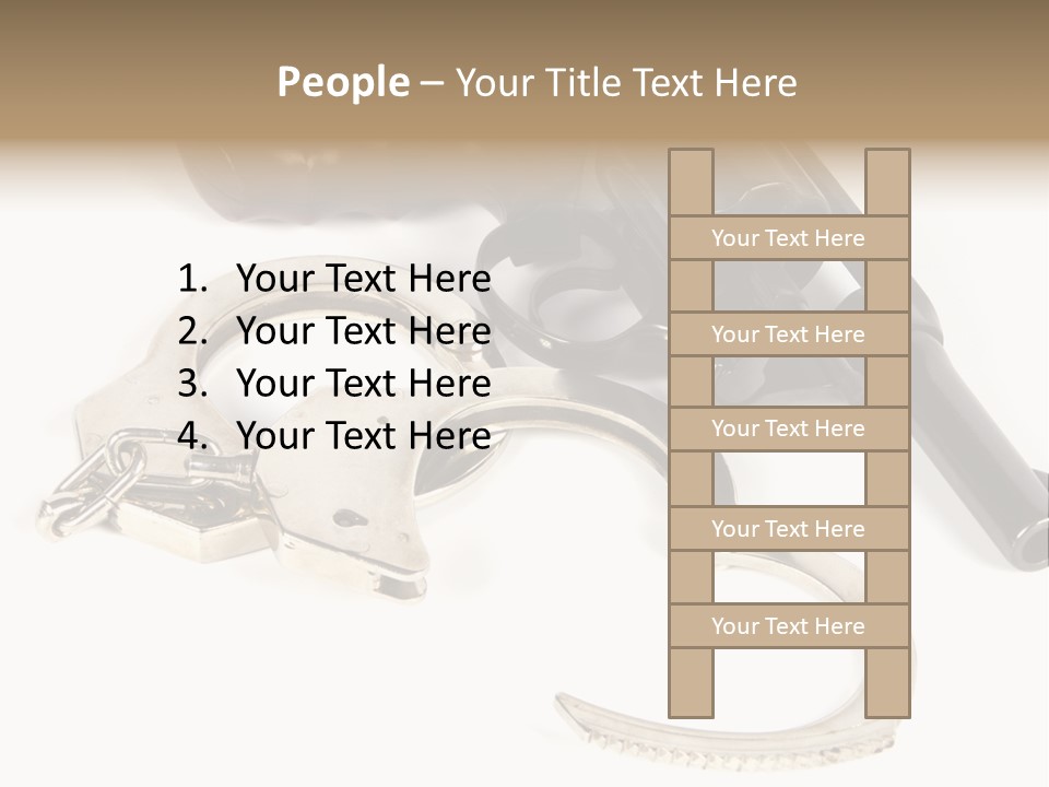 Two Revolvers And A Gun On A White Background PowerPoint Template