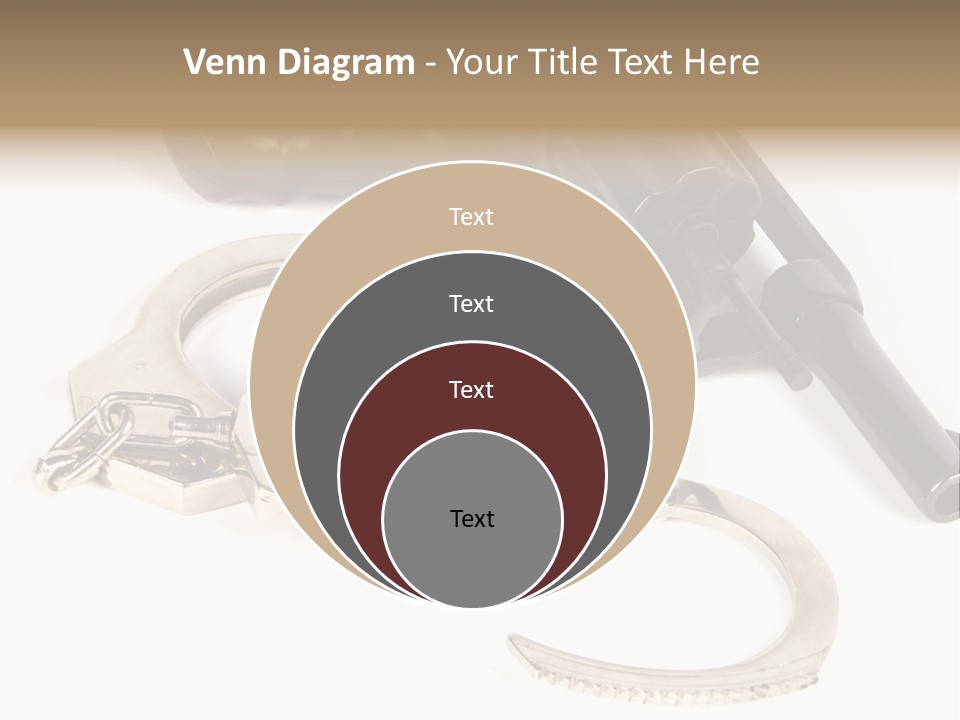Two Revolvers And A Gun On A White Background PowerPoint Template