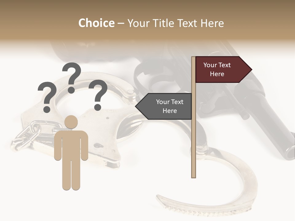 Two Revolvers And A Gun On A White Background PowerPoint Template