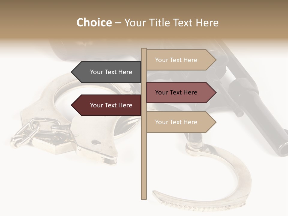 Two Revolvers And A Gun On A White Background PowerPoint Template