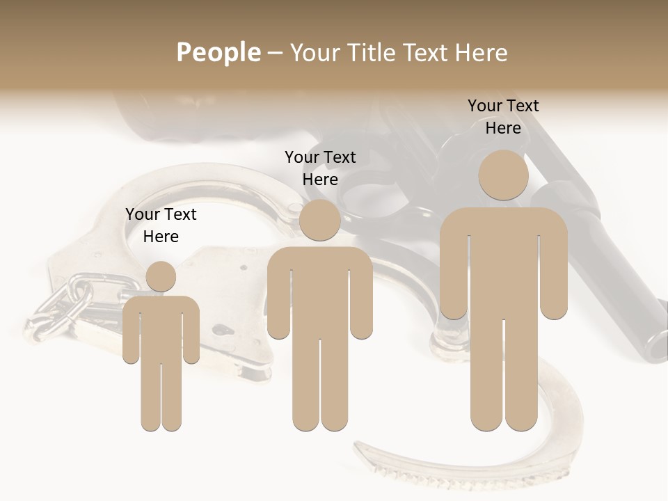 Two Revolvers And A Gun On A White Background PowerPoint Template