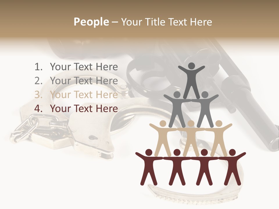 Two Revolvers And A Gun On A White Background PowerPoint Template