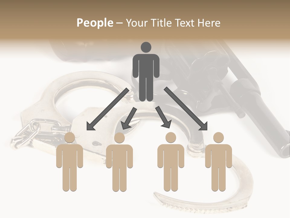 Two Revolvers And A Gun On A White Background PowerPoint Template