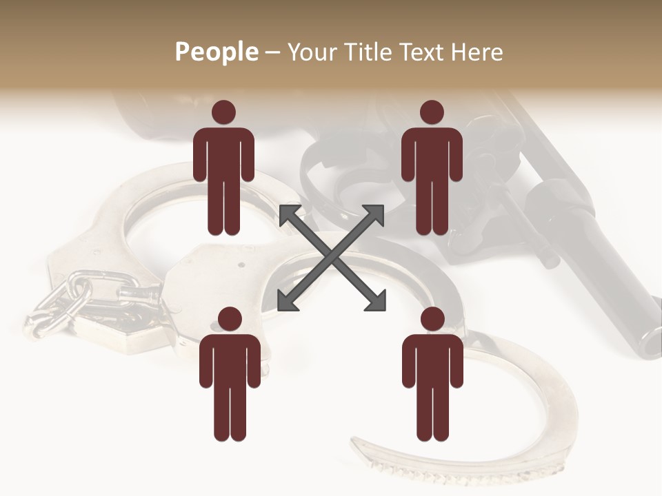 Two Revolvers And A Gun On A White Background PowerPoint Template