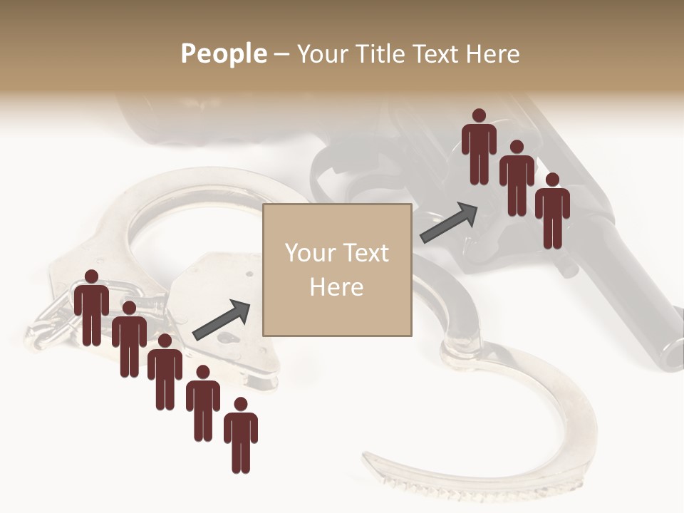 Two Revolvers And A Gun On A White Background PowerPoint Template