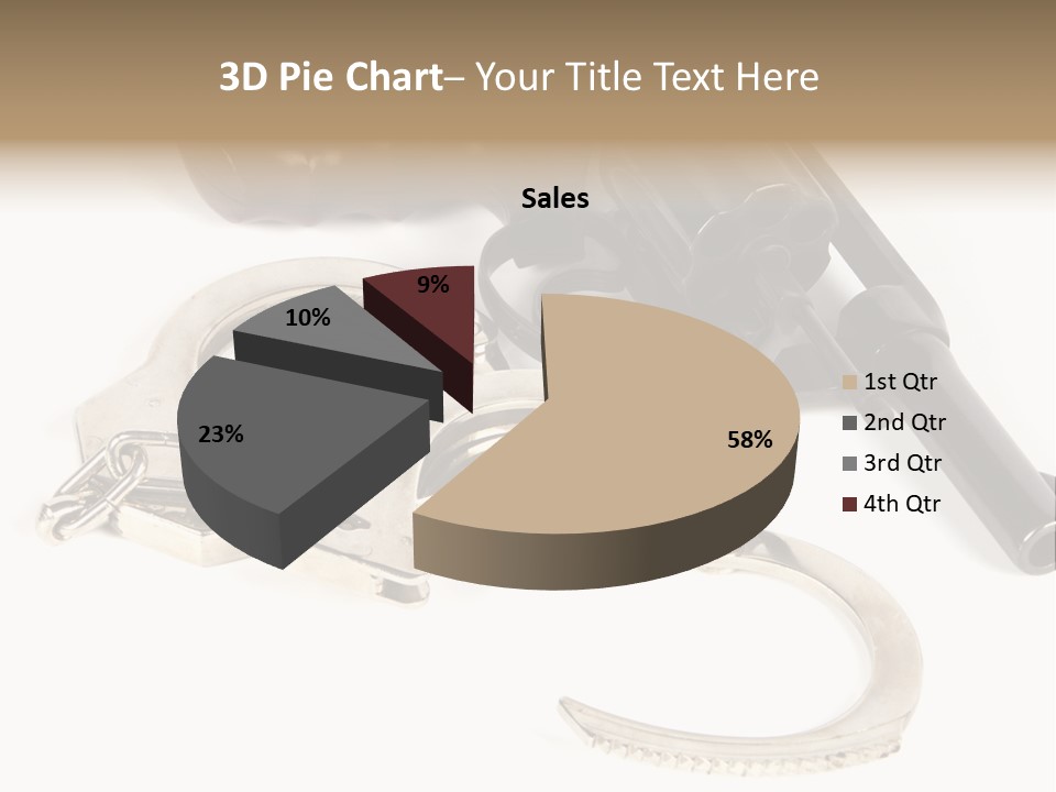 Two Revolvers And A Gun On A White Background PowerPoint Template