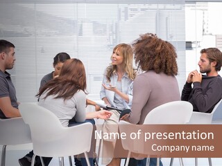 Guidance Sitting Communication PowerPoint Template