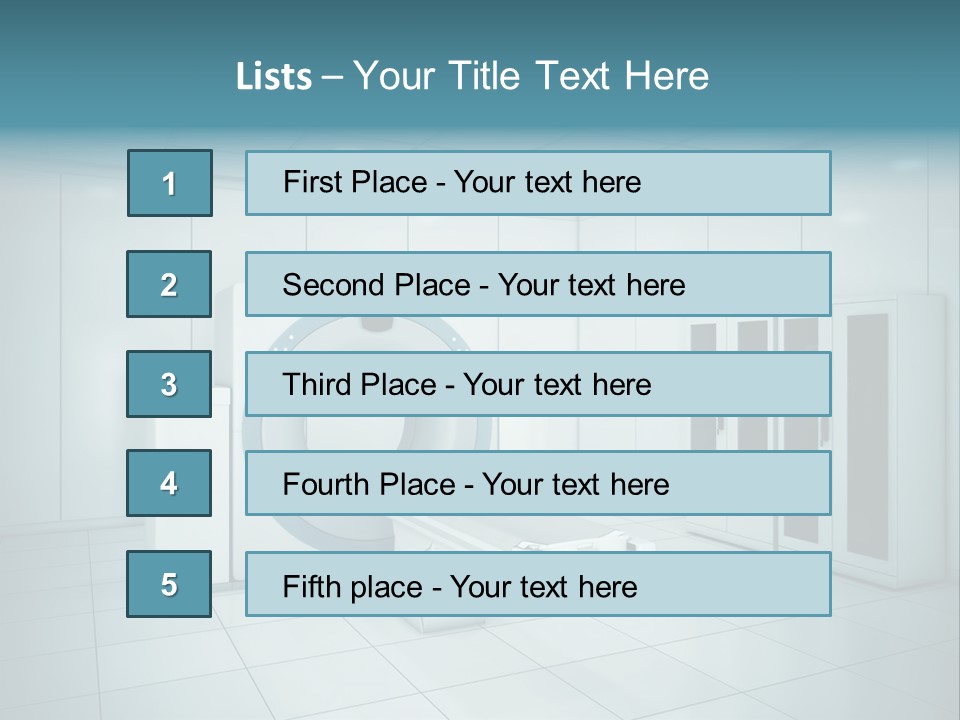Brightly Lit Medical Equipment Bright PowerPoint Template