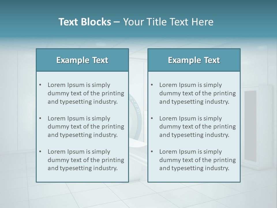 Brightly Lit Medical Equipment Bright PowerPoint Template