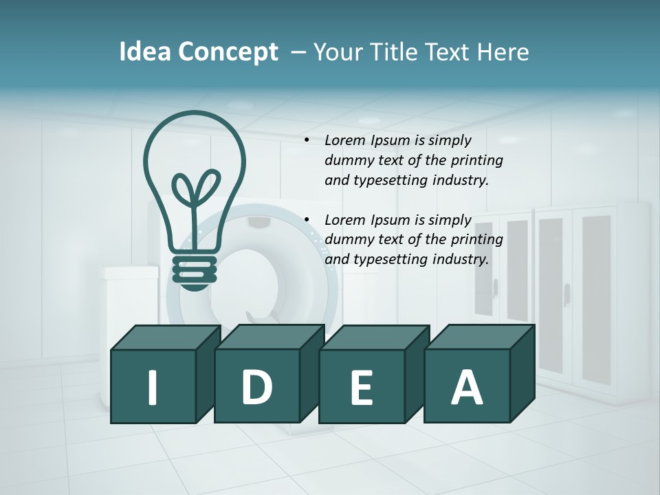 Brightly Lit Medical Equipment Bright PowerPoint Template